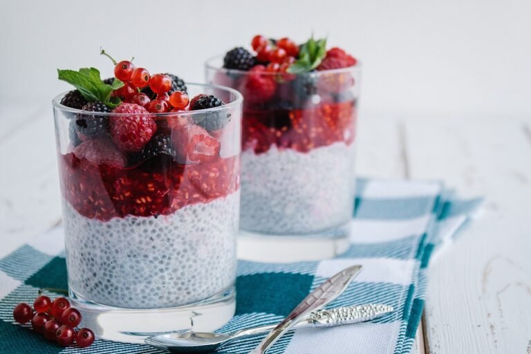 Chia Pudding with Berries and Almonds