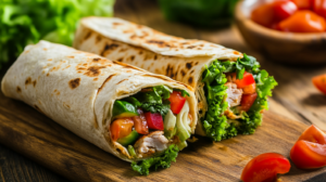 turkey and veggie lettuce wrap